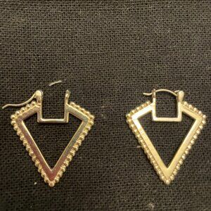 Luv Aj Triangle Hoop Earrings